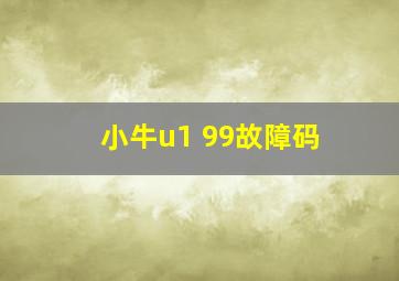 小牛u1 99故障码